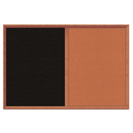 United Visual Products Enclosed Corkboard, 1 Door, 60"x36", 4" Fra, UV3424-BLACK-CLOUD UV3424-BLACK-CLOUD